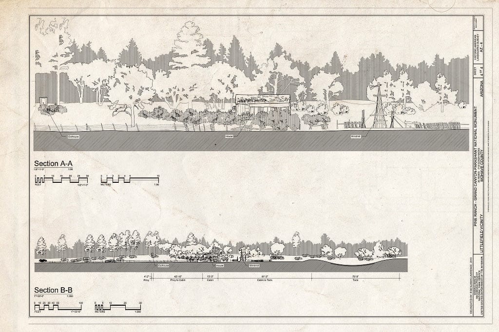 Blueprint 4. Sections - Pine Ranch, Littlefield, Mohave County, AZ