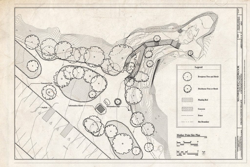 Blueprint 2. Plan - Mather Point Overlook, South Entrance Road, Grand Canyon Village, Coconino County, AZ