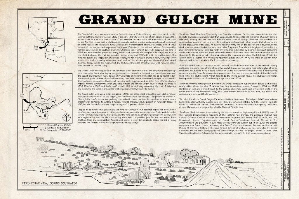 Blueprint 1. Title Sheet - Grand Gulch Mine, Littlefield, Mohave County, AZ