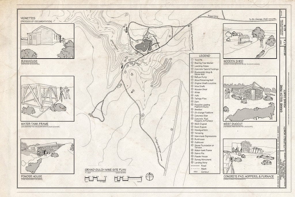 Blueprint 3. Site Plan - Grand Gulch Mine, Littlefield, Mohave County, AZ