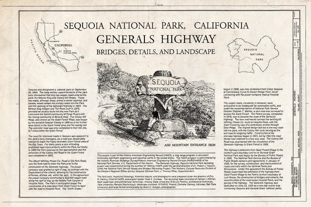 Blueprint Cover Sheet - Generals Highway, Three Rivers, Tulare County, CA