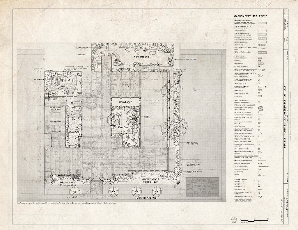 Blueprint Berkeley Women's City Club Plan - Berkeley Women's City Club, 2315 Durant Avenue, Berkeley, Alameda County, CA