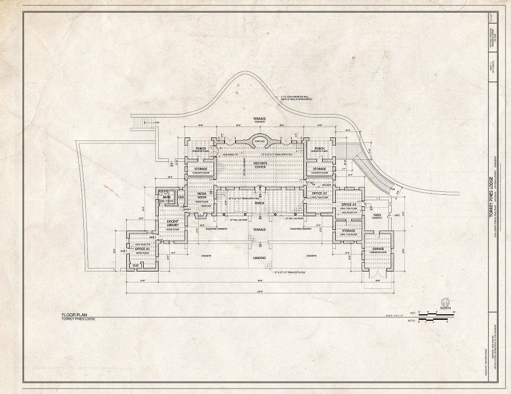 Blueprint Floor Plan - Torrey Pines Lodge, 12500 North Torrey Pines Road, San Diego, San Diego County, CA