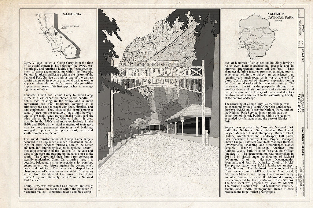 Blueprint Camp Curry Title Sheet - Camp Curry, Curry Village, Mariposa County, CA