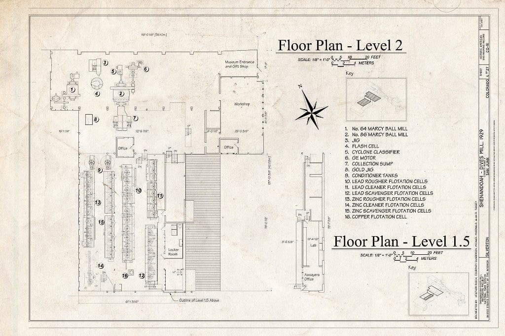 Blueprint 4. Floor Plan - Level Two - Shenandoah-Dives Mill, 135 County Road 2, Silverton, San Juan County, CO