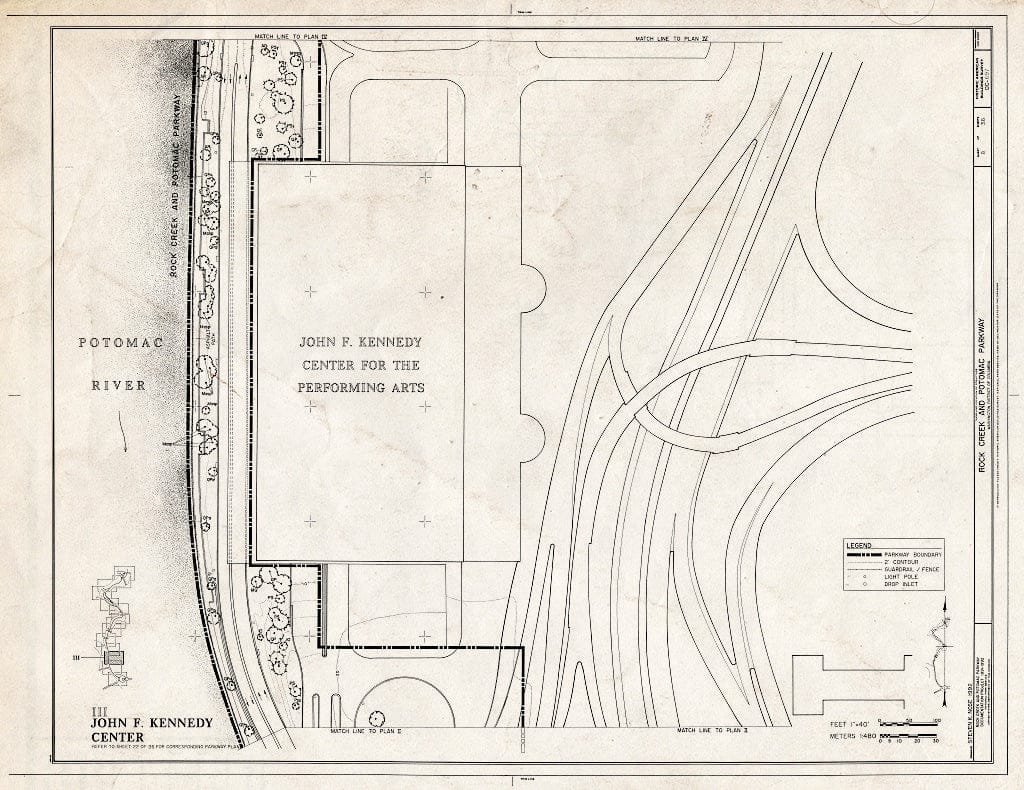 Blueprint 8. Plan III: John F. Kennedy Center - Rock Creek & Potomac Parkway, Washington, District of Columbia, DC