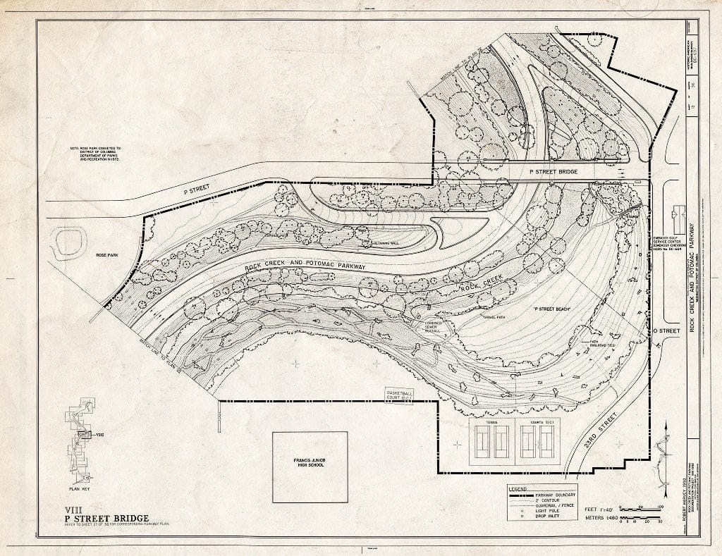 Blueprint 13. P Street Bridge - Rock Creek & Potomac Parkway, Washington, District of Columbia, DC