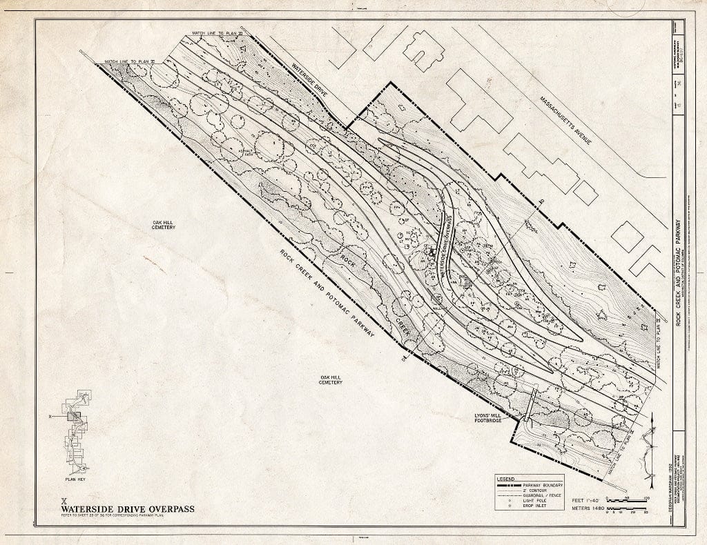 Blueprint 15. Plan X: Waterside Drive Overpass - Rock Creek & Potomac Parkway, Washington, District of Columbia, DC