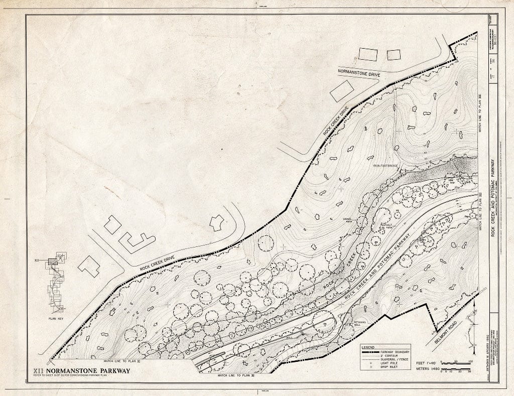 Blueprint 17. Plan XII: Normanstone Parkway - Rock Creek & Potomac Parkway, Washington, District of Columbia, DC