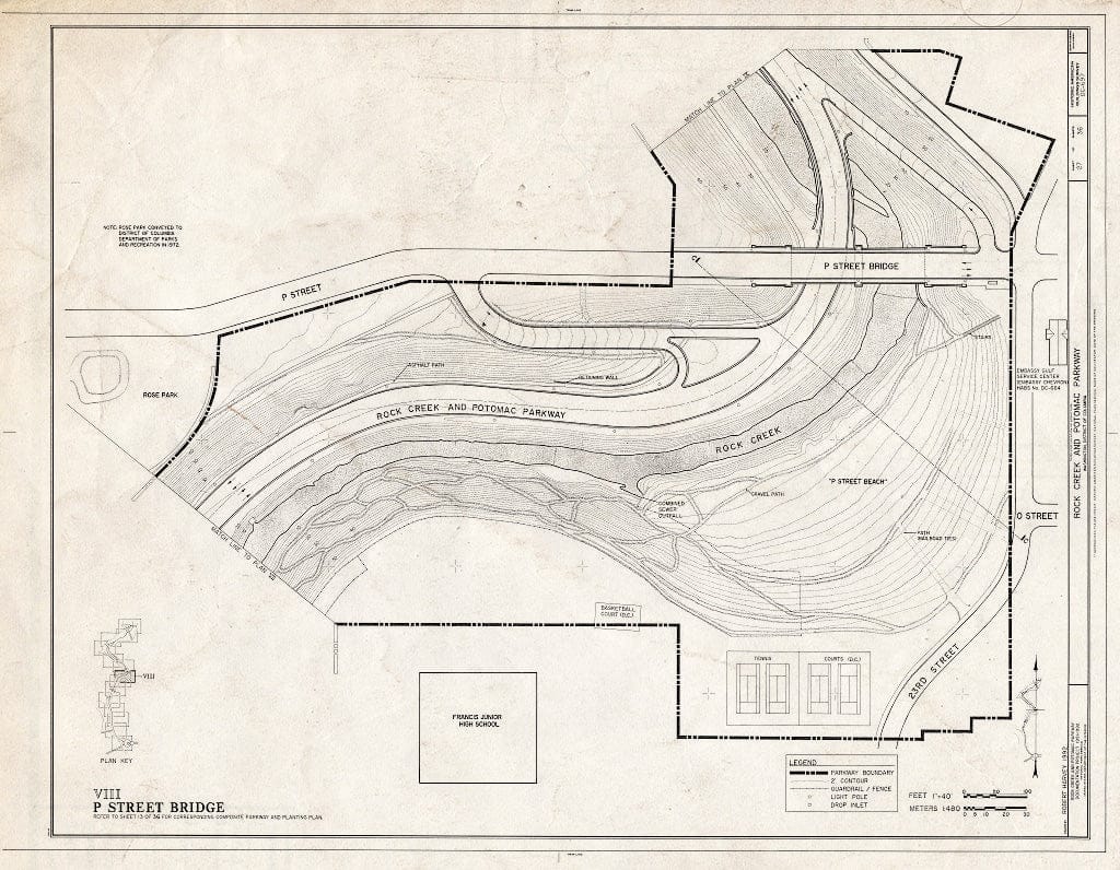 Blueprint 27. Plan VIII: P Street Bridge - Rock Creek & Potomac Parkway, Washington, District of Columbia, DC