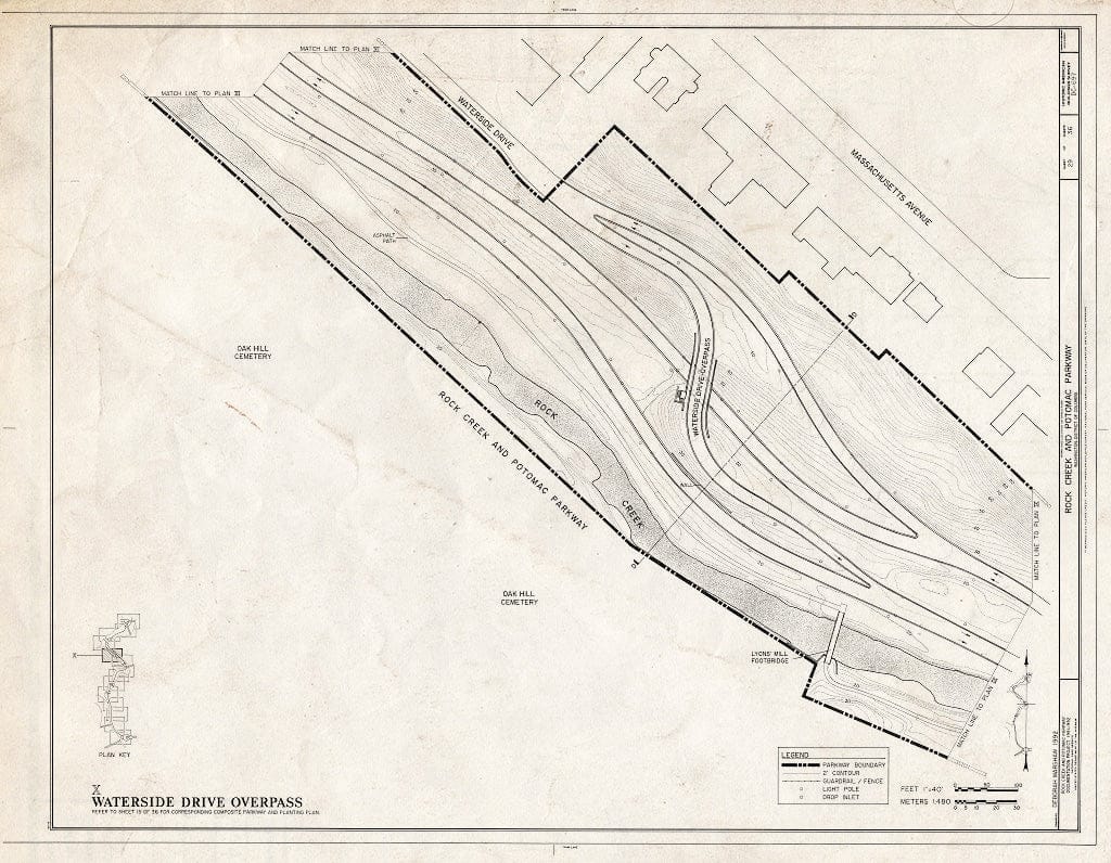 Blueprint 29. Plan X: Waterside Drive Overpass - Rock Creek & Potomac Parkway, Washington, District of Columbia, DC