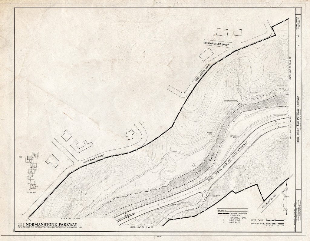 Blueprint 31. Plan XII: Normanstone Parkway - Rock Creek & Potomac Parkway, Washington, District of Columbia, DC