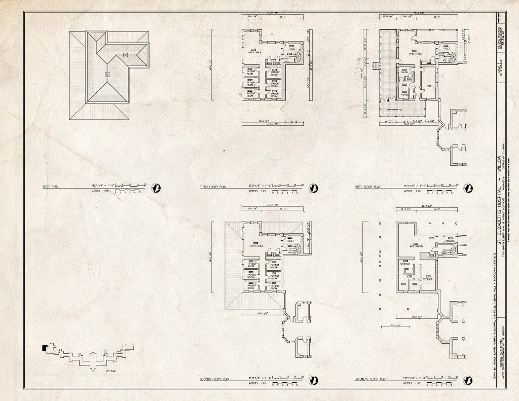 Blueprint Floor Plans - St. Elizabeths Hospital, Willow, 519-543 Redwood Drive, Southeast, Washington, District of Columbia, DC