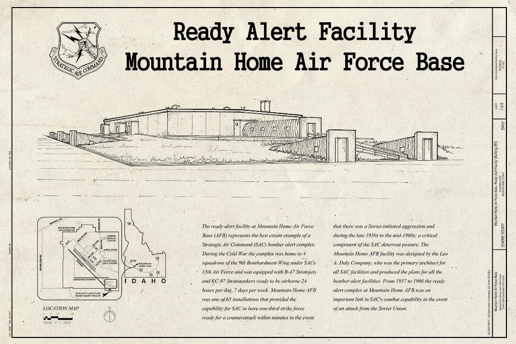 Blueprint Cover - Mountain Home Air Force Base, Ready Alert Facility, 12 Bomber Road, Mountain Home, Elmore County, ID