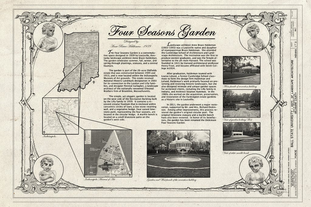 Blueprint Four Seasons Garden - The Four Seasons Garden, Oldfields, 4000 Michigan Road, Indianapolis, Marion County, in