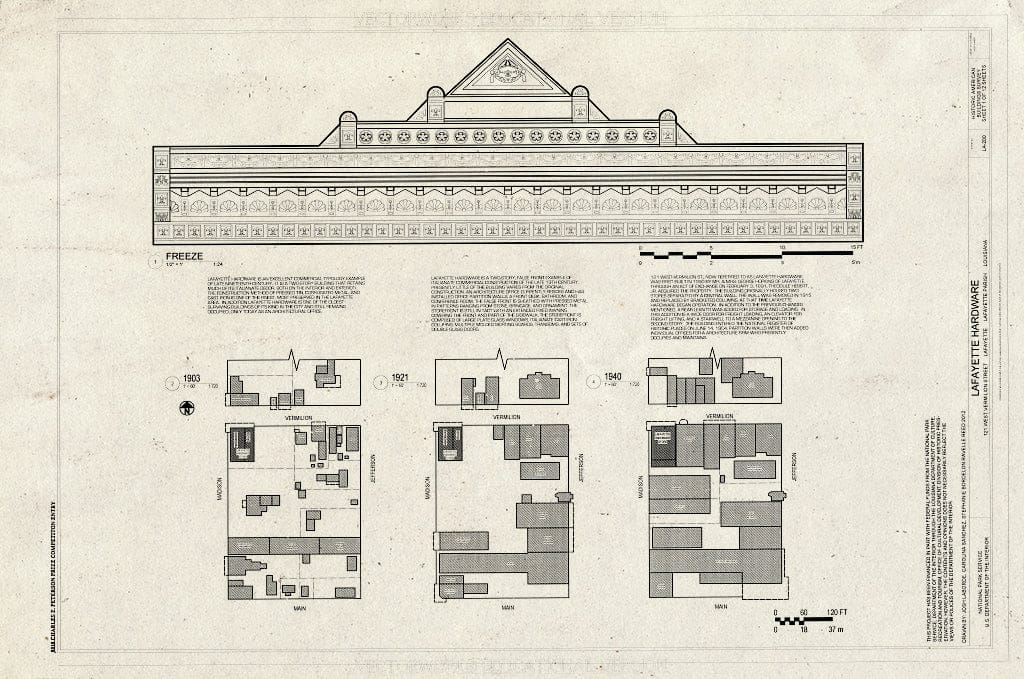 Blueprint Cover Sheet - Lafayette Hardware, 121 West Vermilion Street, Lafayette, Lafayette Parish, LA