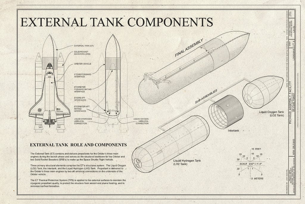 Blueprint External Tank Components - Michoud Assembly Facility, 13800 Old Gentilly Road, New Orleans, Orleans Parish, LA