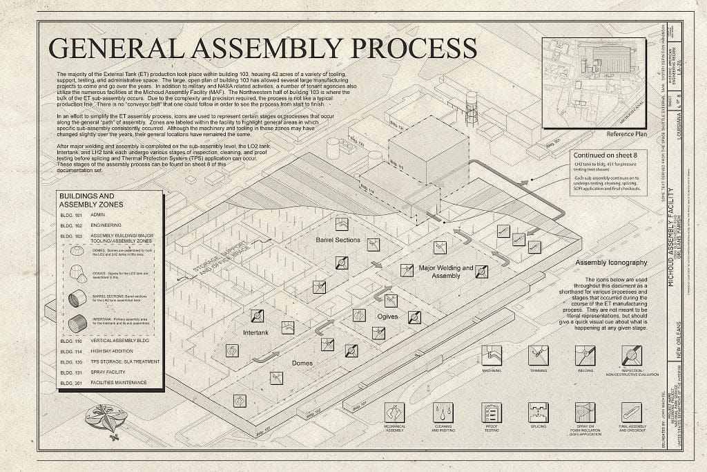 Blueprint General Assembly Process - Michoud Assembly Facility, 13800 Old Gentilly Road, New Orleans, Orleans Parish, LA