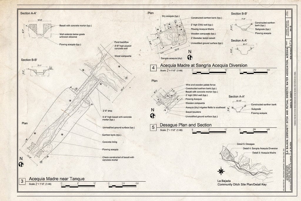 Blueprint Details - La Bajada Community Ditch and Mutual Domestic Water Association, Acequia, La Bajada, Santa Fe County, NM