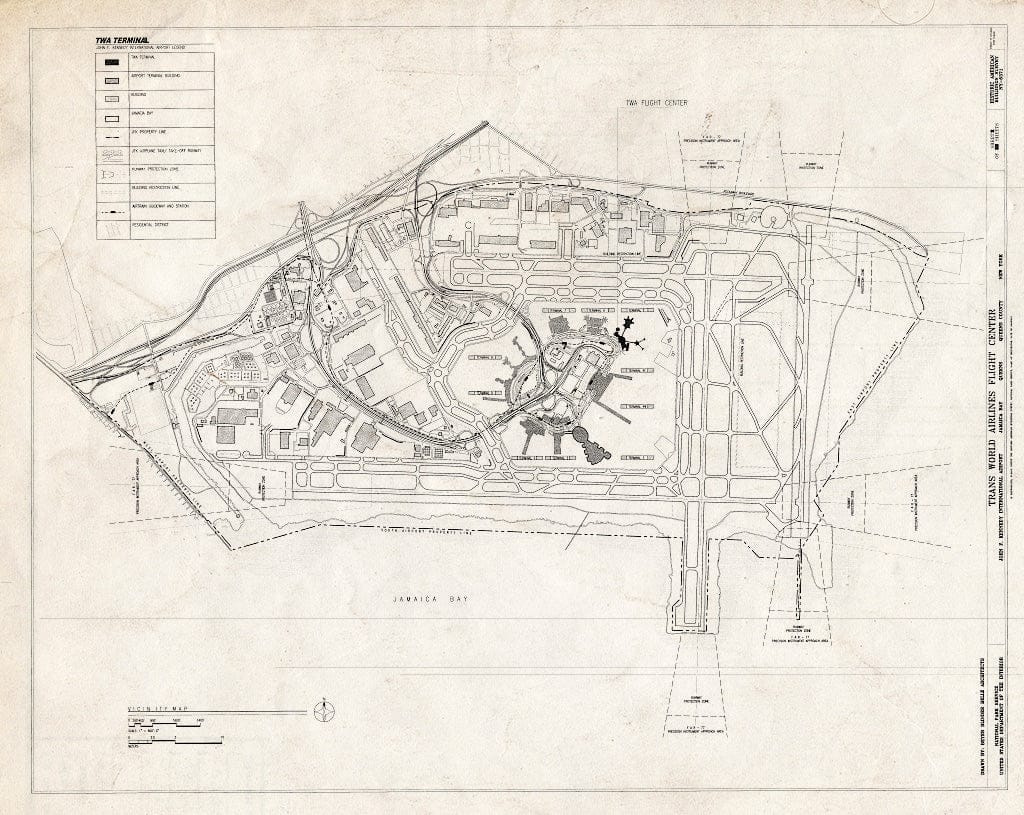 Blueprint Vicinity Map - Trans World Airlines Flight Center, John F. Kennedy International Airport, Jamaica Bay, Queens (Subdivision), Queens County, NY