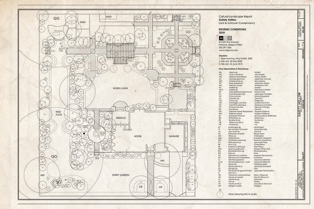 Blueprint 1. Existing Conditions 2010 - Gaiety Hollow, 545 Mission Street, Salem, Marion, OR