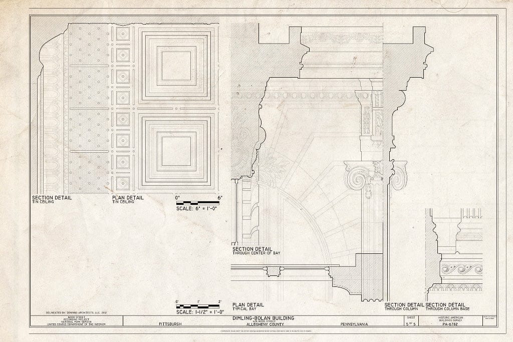 Blueprint Details - Dimling-Bolan Building, 428 Wood Street, Pittsburgh, Allegheny County, PA