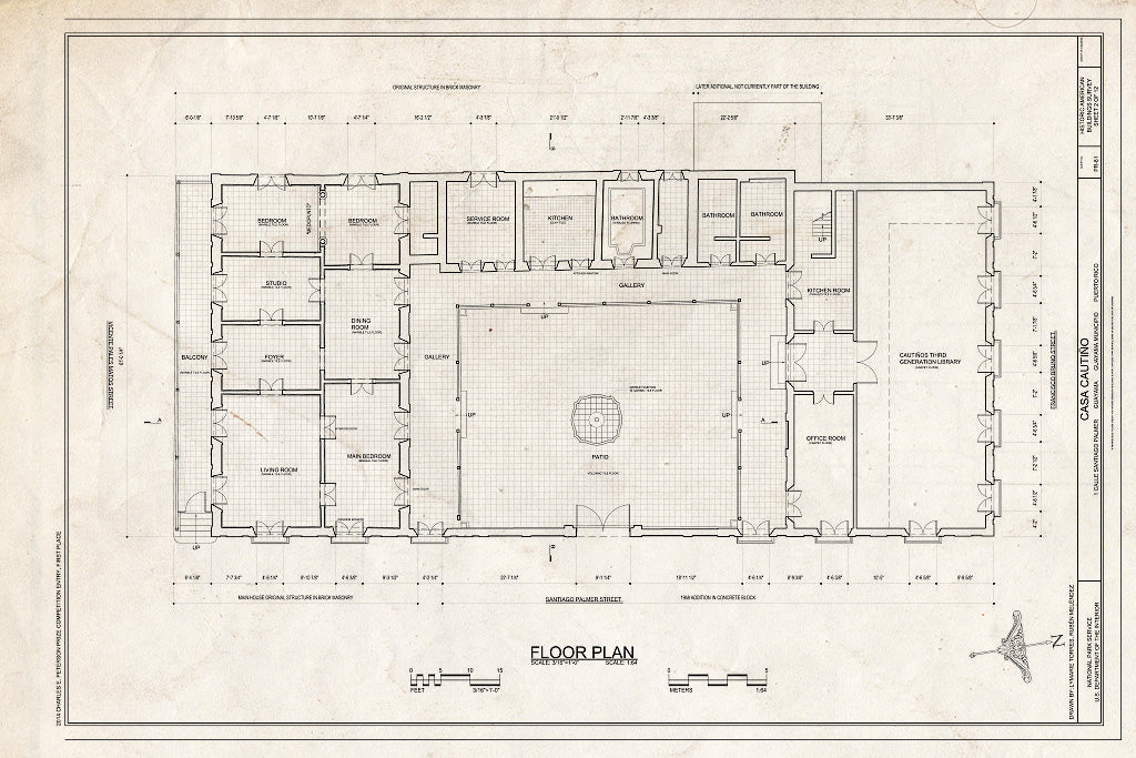 Blueprint Floor Plan - Casa Cautino, 1 Calle Santiago Palmer, Guayama, Guayama Municipio, PR