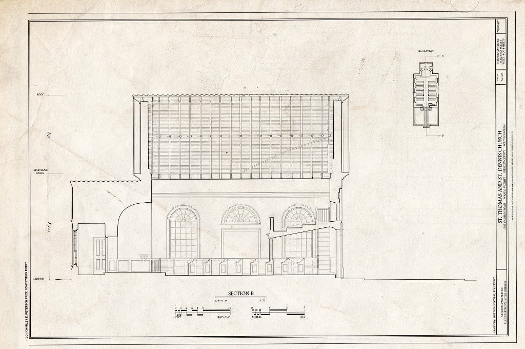 Blueprint 4. Section - St. Thomas and St. Dennis Church, 1507 Cainhoy Road, Wando, Berkeley County, SC