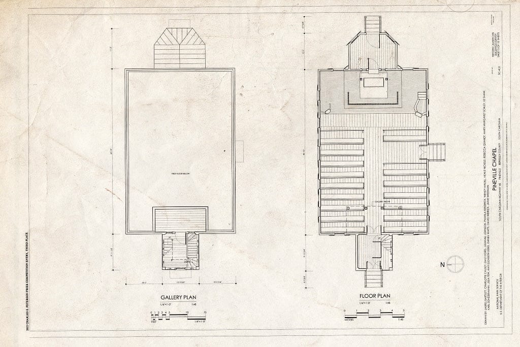 Blueprint Gallery Plan & Floor Plan - Pineville Chapel, State Road S-8-204, Pineville, Berkeley County, SC