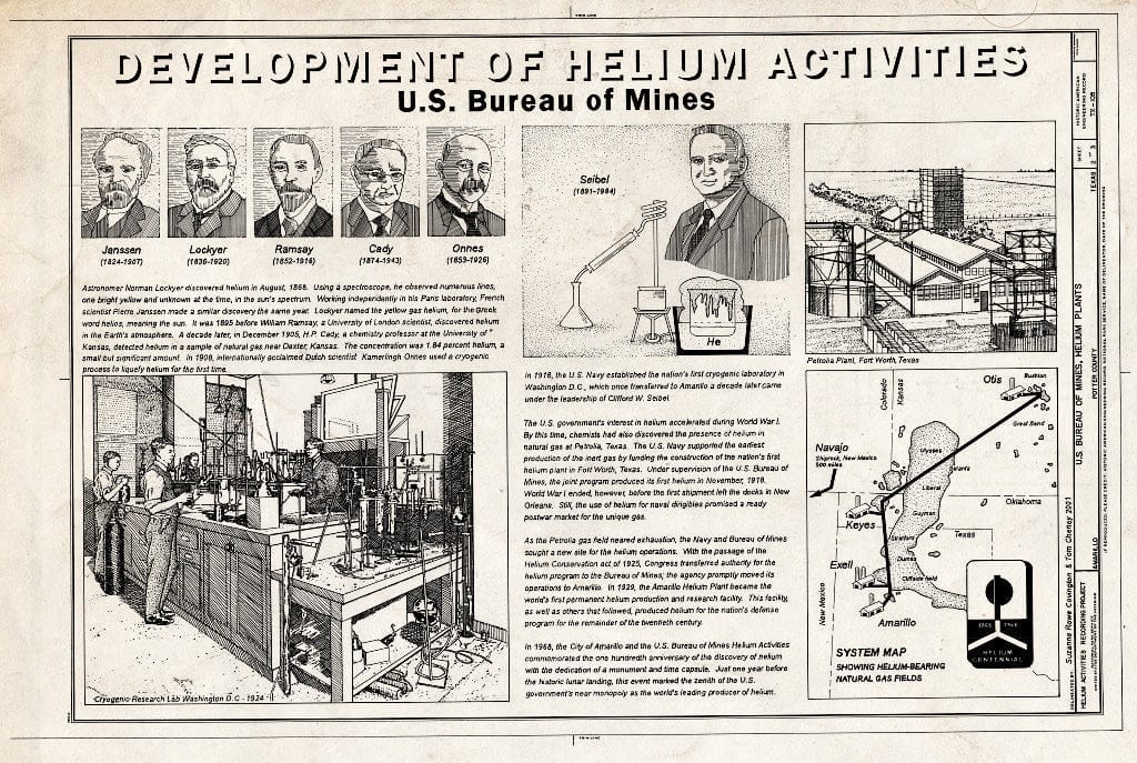 Blueprint Development of Helium Activities - U.S. Bureau of Mines, Helium Plants, Amarillo, Potter County, TX