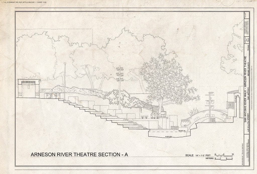 Blueprint Arneson River Theater Section - San Antonio River Walk, 418 Villita Street, San Antonio, Bexar County, TX