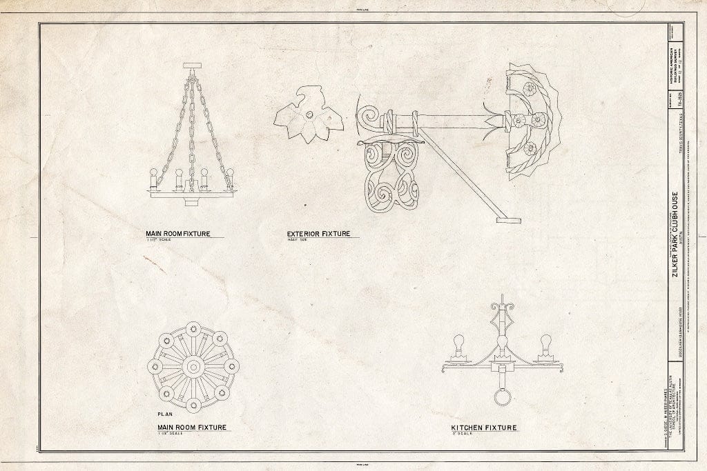 Blueprint Fixtures - Zilker Park Club House, 200 Clubhouse Road, Austin, Travis County, TX