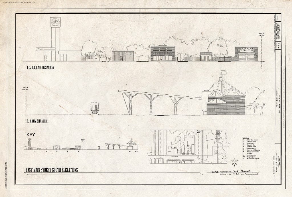 Blueprint East Main Street South Elevations - Main Street, Main Street, Troy, Bell County, TX