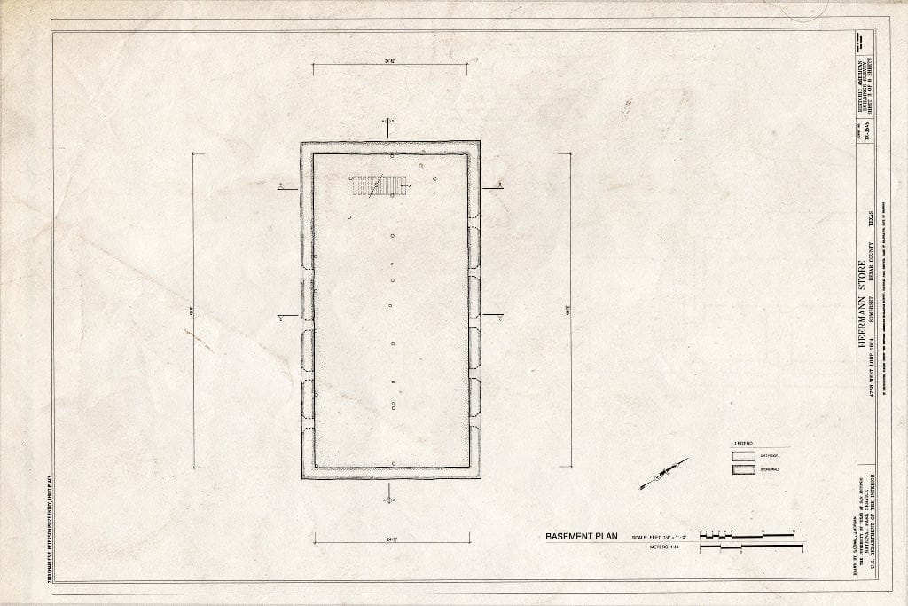 Blueprint Basement Plan - Heermann Store, 4308 West Loop 1604, Somerset, Bexar County, TX