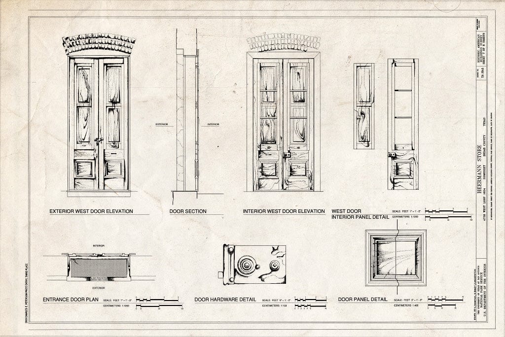 Blueprint Door Details - Heermann Store, 4308 West Loop 1604, Somerset, Bexar County, TX