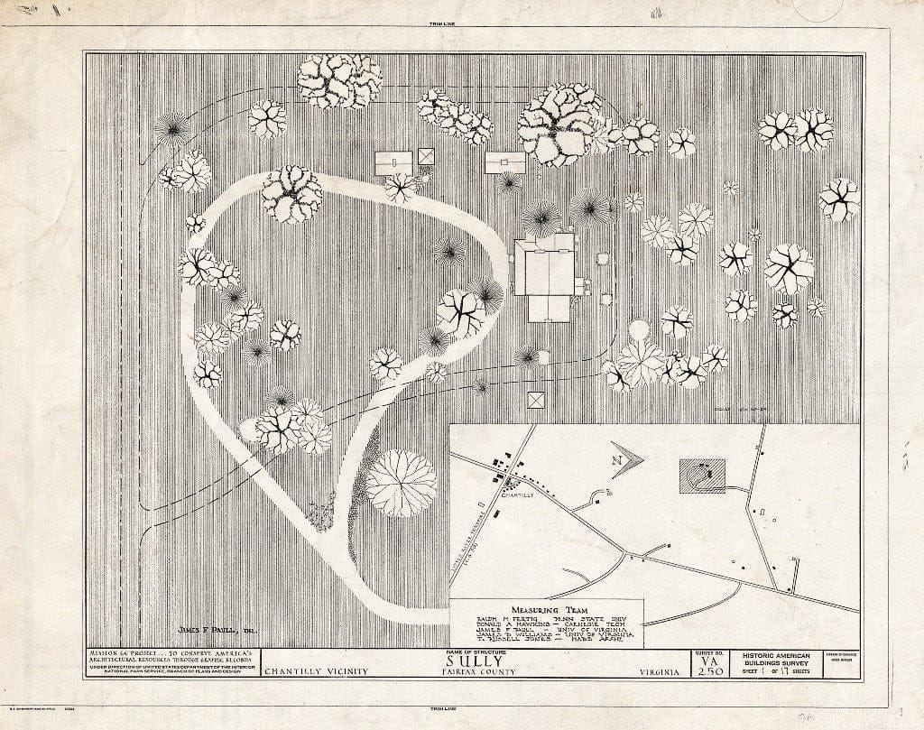 Blueprint 1. Site Plan - Sully, 3650 Historic Sully Way, Chantilly, Fairfax County, VA