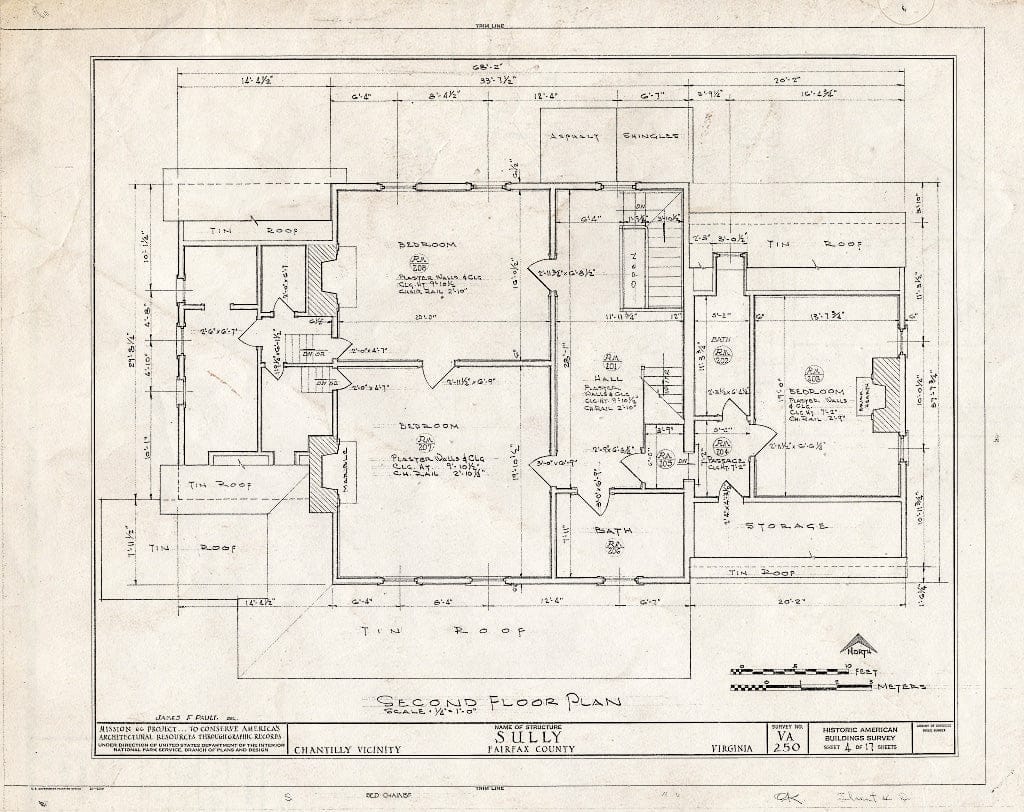 Blueprint 4. Second Floor Plan - Sully, 3650 Historic Sully Way, Chantilly, Fairfax County, VA