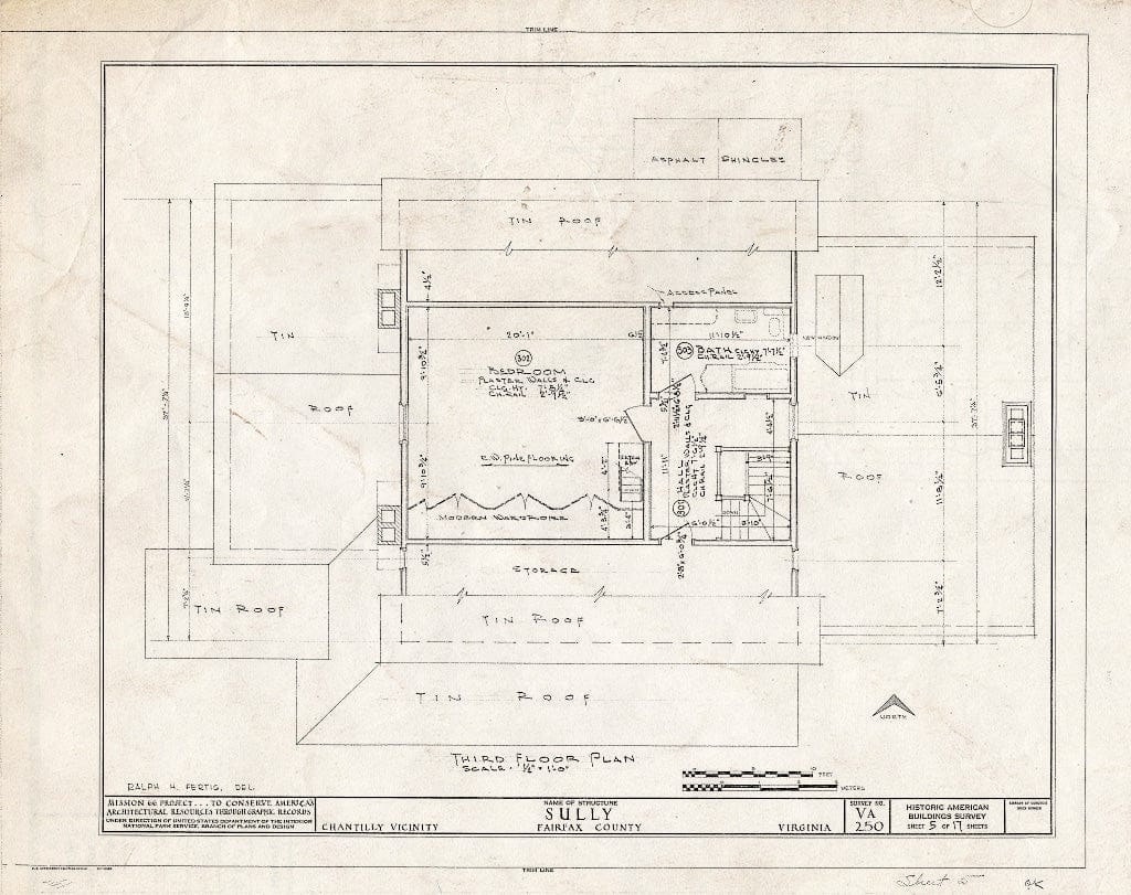 Blueprint 5. Third Floor Plan - Sully, 3650 Historic Sully Way, Chantilly, Fairfax County, VA