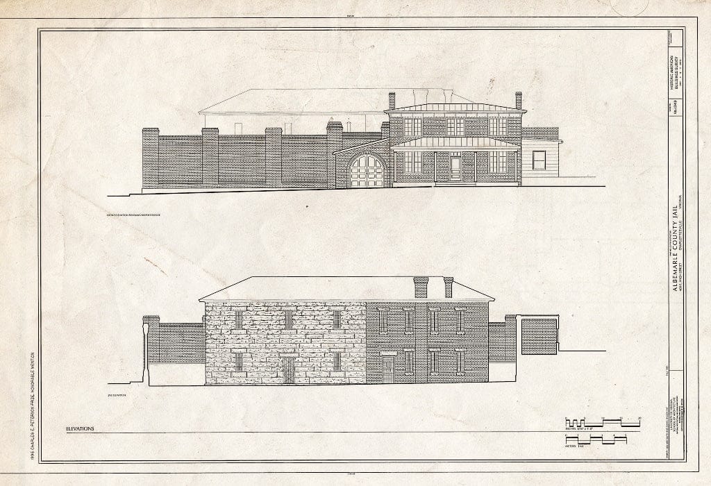 Blueprint Elevations - Albemarle County Jail, 409 East High Street, Charlottesville, Charlottesville, VA