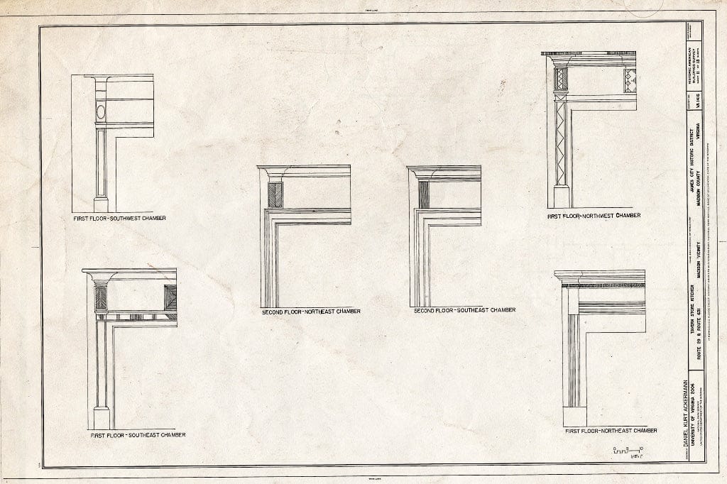 Blueprint Details - Tavern-Store-Kitchen, Route 29 & Route 631, Madison, Madison County, VA