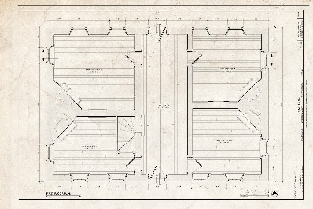 Blueprint First Floor Plan - Salubria, Salubria Lane, Stevensburg, Culpeper County, VA