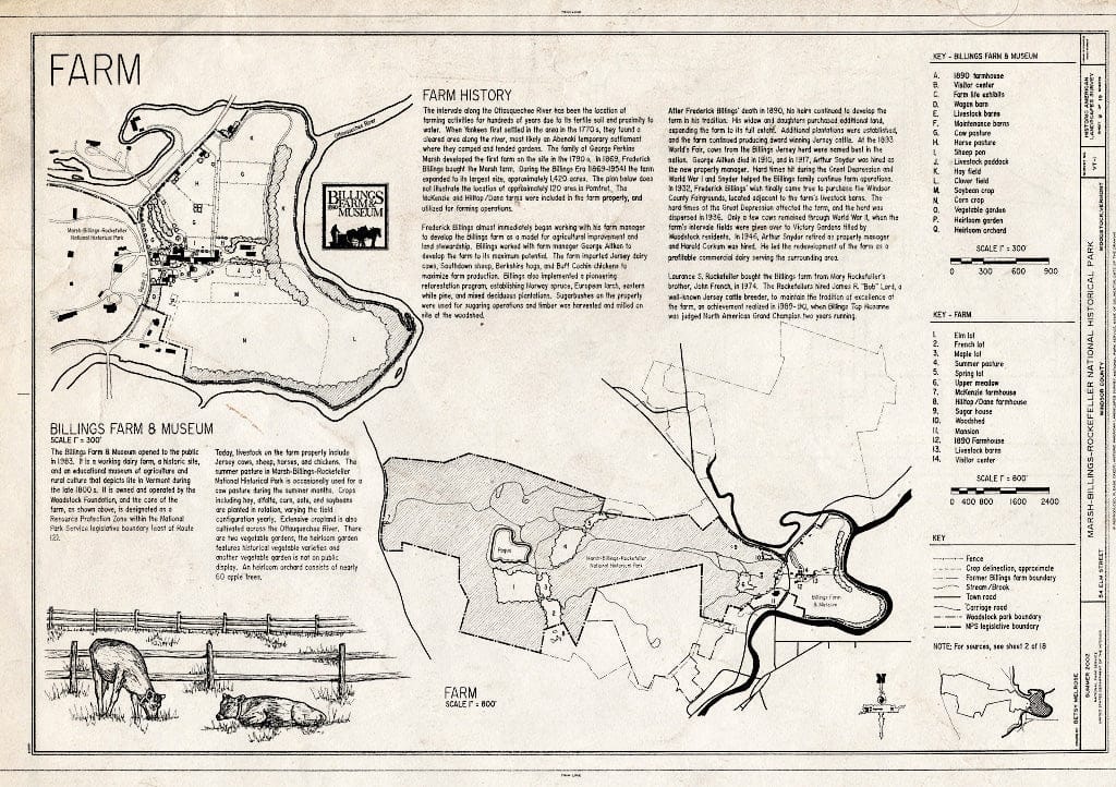 Blueprint Farm History and Billings Farm 8 Museum - Marsh-Billings-Rockefeller National Historical Park, 54 Elm Street, Woodstock, Windsor County, VT