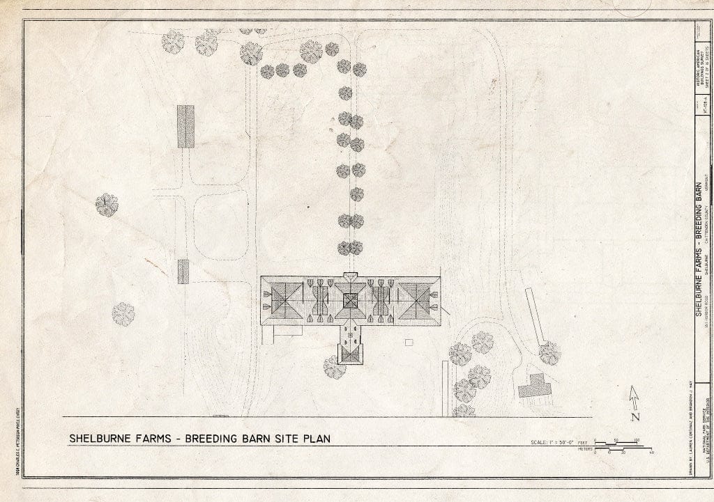 Blueprint Breeding Barn Site Plan - Shelburne Farms, Breeding Barn, 1611 Harbor Road, Shelburne, Chittenden County, VT