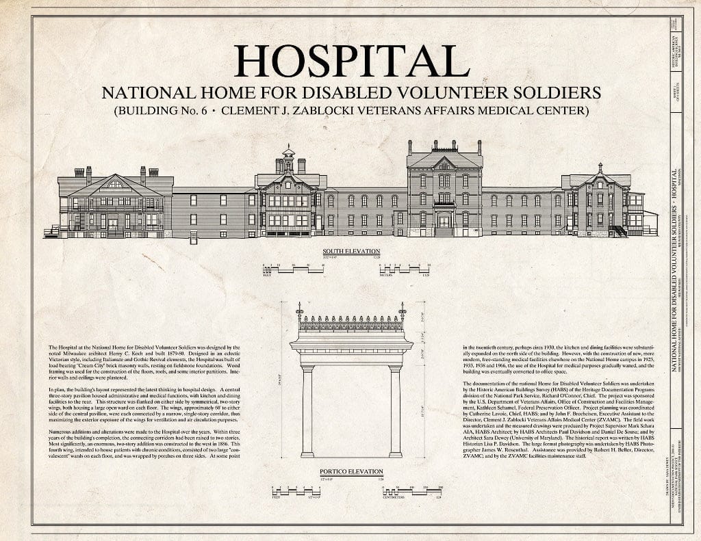 Blueprint Cover Sheet - National Home for Disabled Volunteer Soldiers, Northwestern Branch, Hospital, 5000 West National Avenue, Milwaukee, Milwaukee County, WI