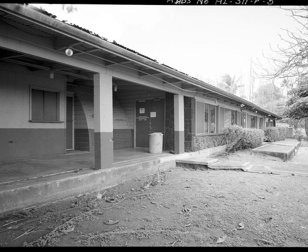 Historic Photo : U.S. Marine Corps Base Hawaii, Kaneohe Bay, Golf Course Equipment & Repair Shop, Reeves & Moffett Roads, Kaneohe, Honolulu County, HI 1 Photograph