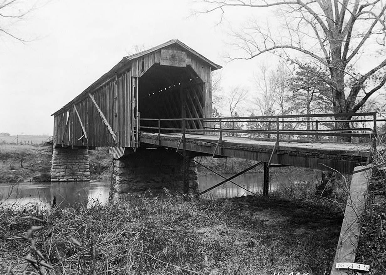 Historic Photo : Covered Bridge, Spanning Choccolocco Creek , Old Eastaboga, Talladega County, AL 2 Photograph