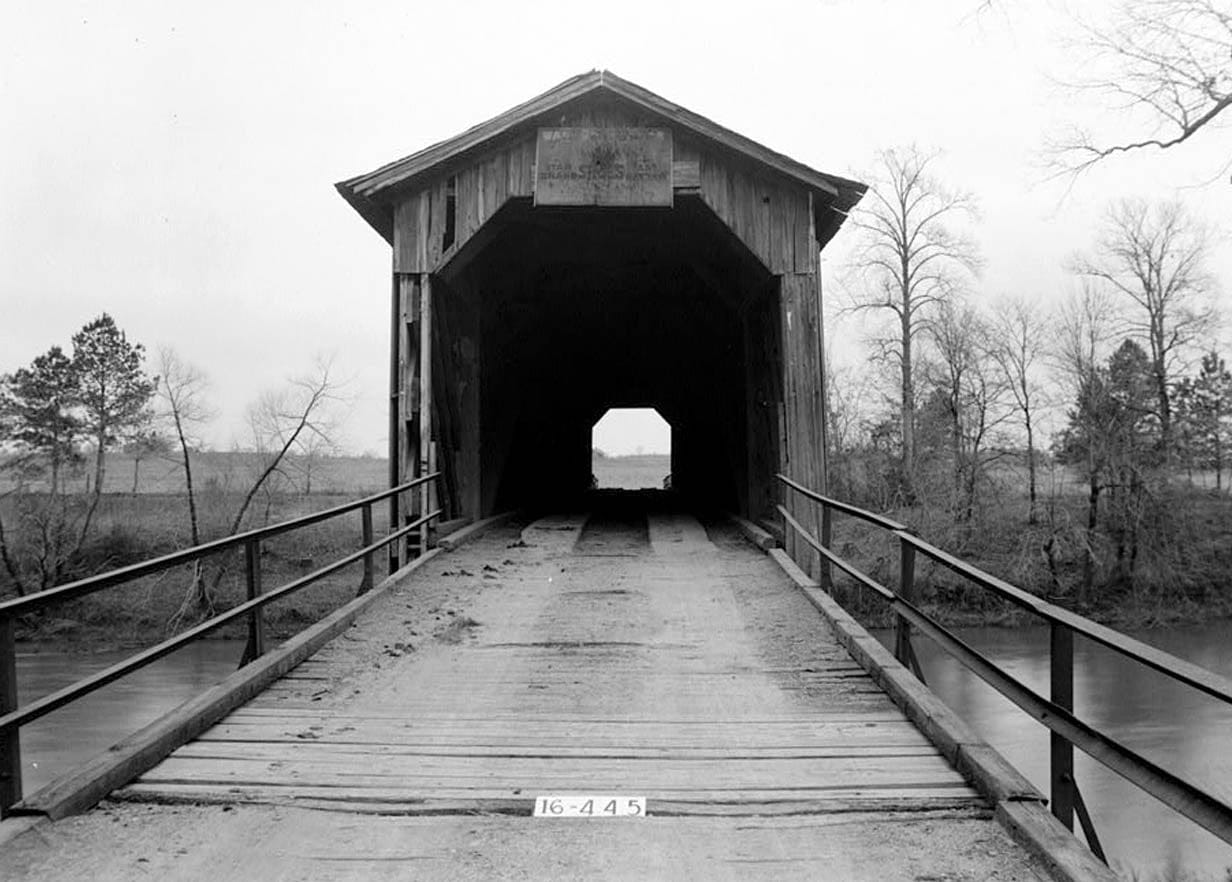 Historic Photo : Covered Bridge, Spanning Choccolocco Creek , Old Eastaboga, Talladega County, AL 3 Photograph