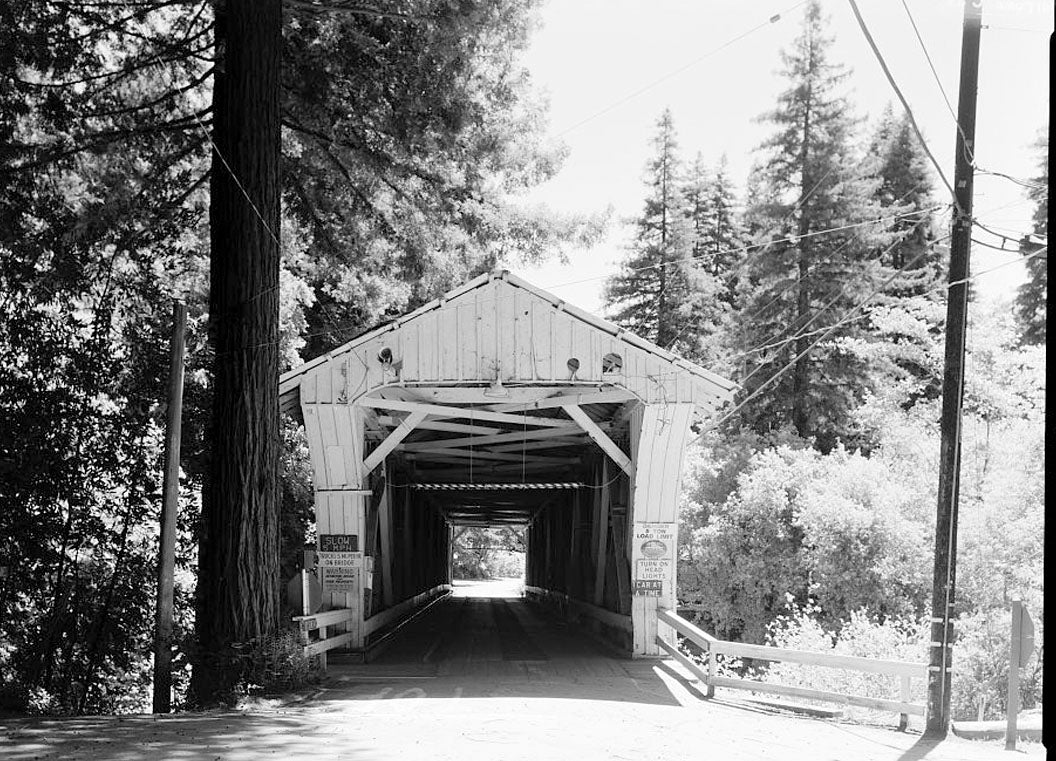 Historic Photo : Powder Works Bridge, Spanning San Lorenzo River, Keystone Way, Paradise Park, Santa Cruz, Santa Cruz County, CA 1 Photograph