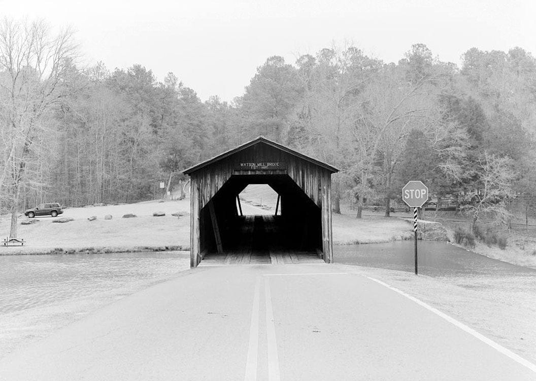 Historic Photo : Watson Mill Bridge, Spanning South Fork Broad River, Watson Mill Road, Watson Mill Bridge State Park, Comer, Madison County, GA 1 Photograph