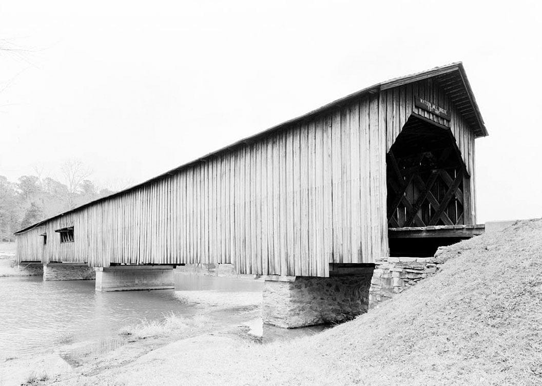 Historic Photo : Watson Mill Bridge, Spanning South Fork Broad River, Watson Mill Road, Watson Mill Bridge State Park, Comer, Madison County, GA 2 Photograph